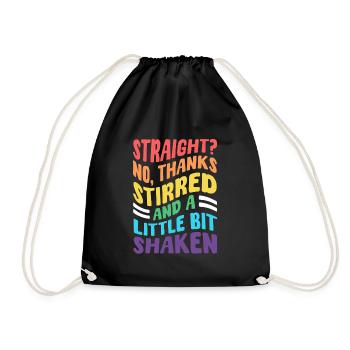 Funny Lgbtq Pride Month T-Shirt - Drawstring Bag - black - Front