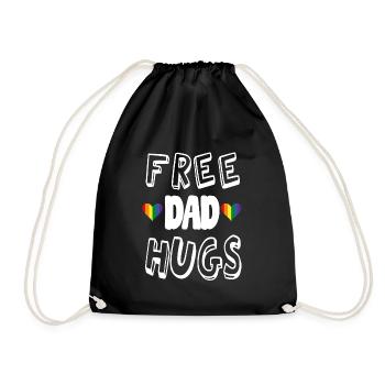 Chemise gay papa gratuite câline - Sac de sport léger - noir - Devant