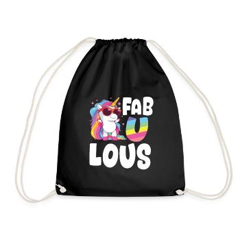 Licorne LGBTQ - Sac de sport léger - noir - Devant