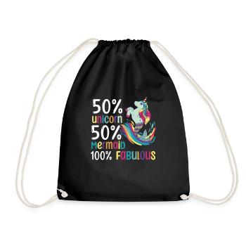 LGBTQ Einhorn Pride Month - Turnbeutel - Schwarz - Vorne