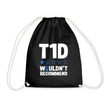 Humour drôle de diabète de type 1 - Sac de sport léger - noir - Devant