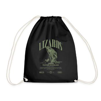 Panther Chameleon Streetwear Lizard Keeper - Drawstring Bag - black - Front