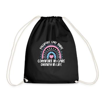 Great Palliative Care Saying - Drawstring Bag - black - Front