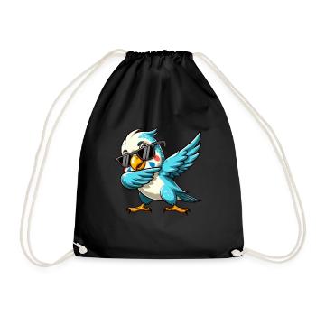 Cacatoès Dabbing Action Drôle Motif D’oiseau - Sac de sport léger - noir - Devant