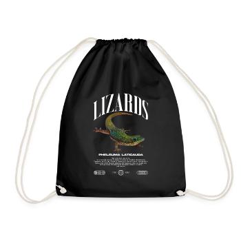 Phelsuma laticauda Day Gecko Lizard Keeper - Drawstring Bag - black - Front