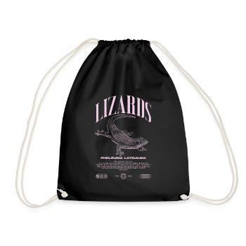 Phelsuma laticauda Day Gecko Lizard Keeper - Drawstring Bag - black - Front