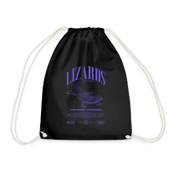 Phelsuma laticauda Day Gecko Lizard Keeper - Drawstring Bag - black - Front