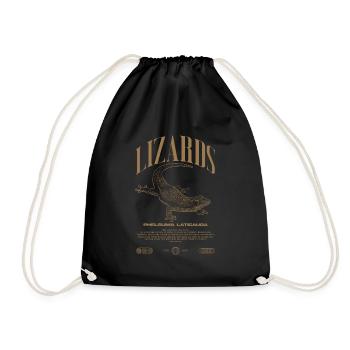 Phelsuma laticauda Day Gecko Lizard Keeper - Drawstring Bag - black - Front