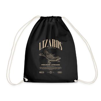 Phelsuma laticauda Day Gecko Lizard Keeper - Drawstring Bag - black - Front