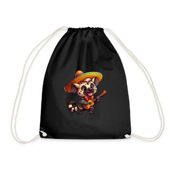 Cinco de Mayo Hyäne Giraffe Mariachi - Turnbeutel - Schwarz - Vorne