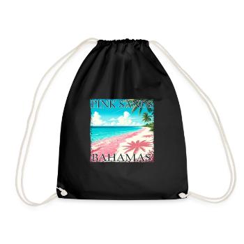Bahamas Pink Sands Grunge Look - Turnbeutel - Schwarz - Vorne