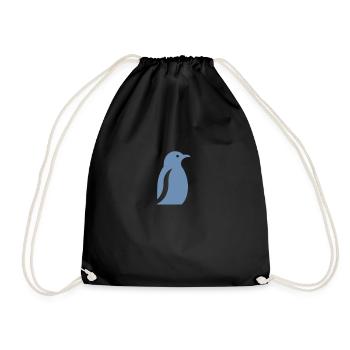 Pinguin Südpol Silhouette Minimalistisch - Turnbeutel - Schwarz - Vorne