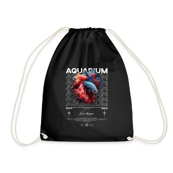 Betta Fish Keeper Modern Streetwear - Drawstring Bag - black - Front