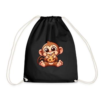 Chimpanzé avec Biscuit Sweet Temptation - Sac de sport léger - noir - Devant