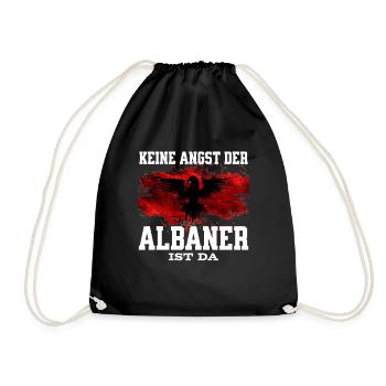 Keine Angst der Albaner ist da - Turnbeutel - Schwarz - Vorne