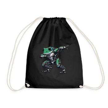 Cool Robot Grenouille Dabbing Mech Cyborg - Sac de sport léger - noir - Devant