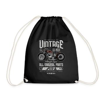 Vintage Motorrad Biker Motorrad Geburtstag 1931 - Turnbeutel - Schwarz - Vorne
