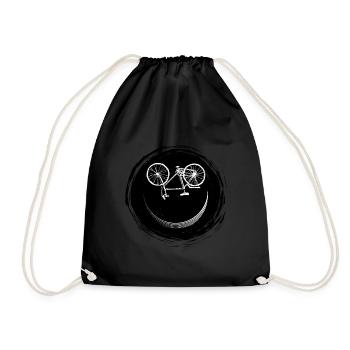 Bicycle Face - Drawstring Bag - black - Front