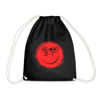 Bicycle Face - Drawstring Bag - black - Front