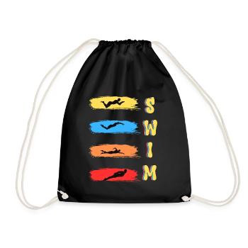 Swim - Drawstring Bag - black - Front