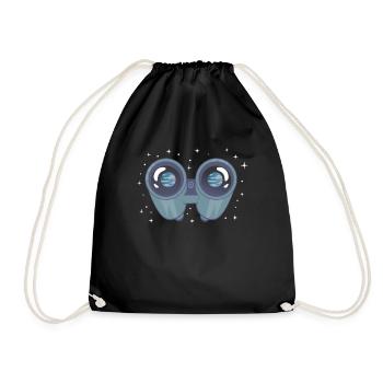 Star gazing - Drawstring Bag - black - Front