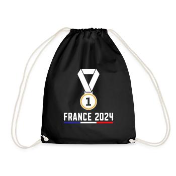 j'peux pas j'ai jeux tour eiffel France - Sac de sport léger - noir - Devant