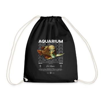 Asiatische Arowana Monster Fish Keeper Streetwear - Turnbeutel - Schwarz - Vorne