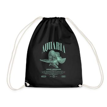 Asian Arowana Monster Fish Keeper Streetwear - Drawstring Bag - black - Front