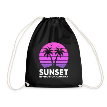 Coucher de soleil à Kingston, Jamaïque, vacances Palmiers - Sac de sport léger - noir - Devant