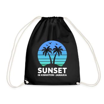Coucher de soleil à Kingston, Jamaïque, vacances Palmiers - Sac de sport léger - noir - Devant
