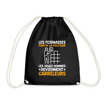 Humour Carreleur Carrelage Citation - Sac de sport léger - noir - Devant