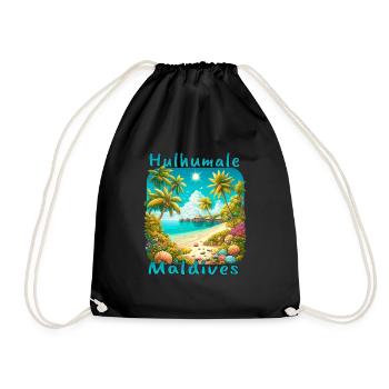 Hulhumale Maldives Vacances d’été au soleil à la plage - Sac de sport léger - noir - Devant