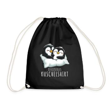 Nightgown Penguins Official Cuddly Shirt - Drawstring Bag - black - Front