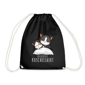 Cats Nightgown Official Cuddly Shirt Cats - Drawstring Bag - black - Front