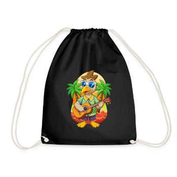 Lustige Pelikan Cartoon Sommer Strand Sonnenbrille - Turnbeutel - Schwarz - Vorne
