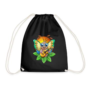 Lustige Schmetterling Cartoon Sommer Strand Sonnenbrille - Turnbeutel - Schwarz - Vorne