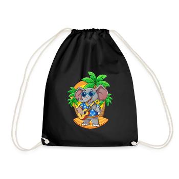 Lustige Elefant Cartoon Sommer Strand Sonnenbrille - Turnbeutel - Schwarz - Vorne