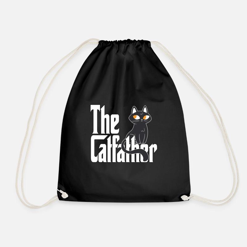 Cat Dad The Catfather Crazy Cat Father Kitty Daddy - Turnbeutel - Schwarz