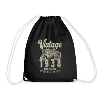 Anniversaire De Fermier De Tracteur Vintage Né En 1938 - Sac de sport léger - noir - Devant