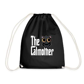 Maman chat La mère chat folle Chat Mère Kitty Maman - Sac de sport léger - noir - Devant