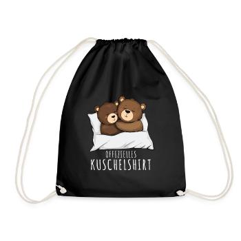 Bear Nightgown Official Cuddly Shirt Bear - Drawstring Bag - black - Front
