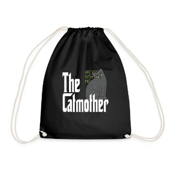 Maman chat La mère chat folle Chat Mère Kitty Maman - Sac de sport léger - noir - Devant