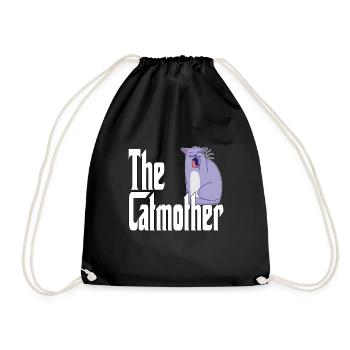 Maman chat La mère chat folle Chat Mère Kitty Maman - Sac de sport léger - noir - Devant