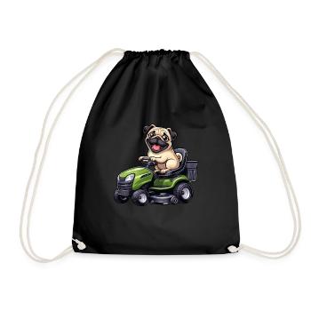 Carlin chien conduit tondeuse à gazon jardin aménagement paysager - Sac de sport léger - noir - Devant