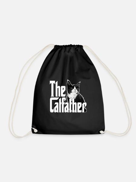 Chat Papa Le Catfather Crazy Cat Père Kitty Daddy - Sac de sport léger - noir