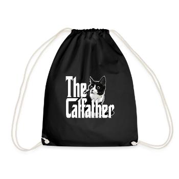 Cat Father The Catfather Crazy Cat Dad Dad - Drawstring Bag - black - Front