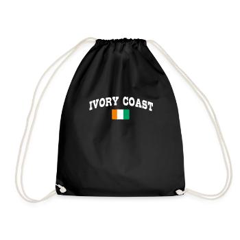 Côte d’Ivoire - Sac de sport léger - noir - Devant