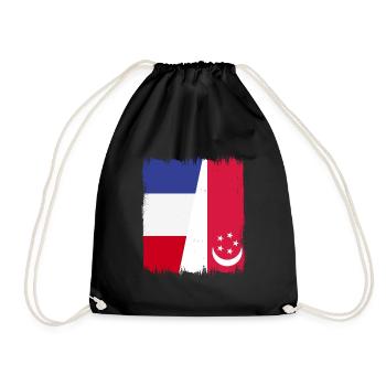 Singapour, France - Sac de sport léger - noir - Devant