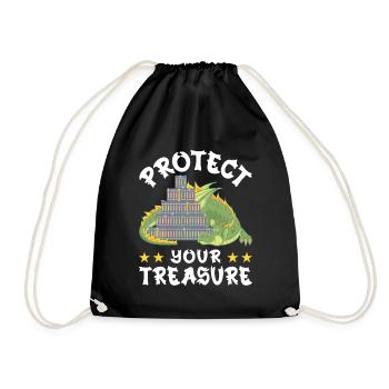 Protect your treasure - Drawstring Bag - black - Front