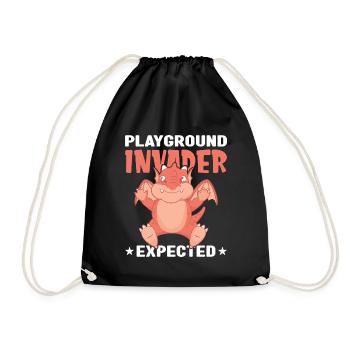 playgound invader expected - Drawstring Bag - black - Front
